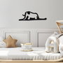 Wallity Elephant 14 Escultura de Pared de Metal Negra